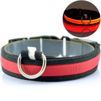 Світиться тканинний нашийник Glow Ring для кішок і собак світлодіодний неоновий з LED підсвічуванням на акумуляторі з USB для домашніх вихованців
