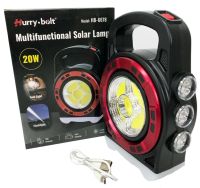 Переносной кемпинговый фонарь Hurry Bolt HB-6678 20W с солнечной панелью и функцией павербанка, Аккумуляторный LED прожектор лампа с Powerbank