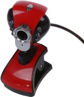 Веб камера с микрофоном Digital HD Camera DG-899 1280х720 универсальная внешняя USB веб-камера на прищепке для ПК компьютера и ноутбука Красная