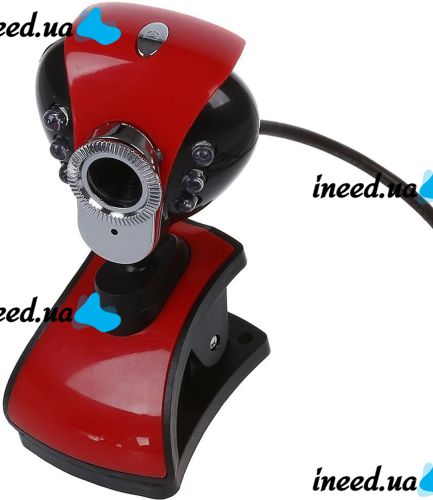 Веб камера с микрофоном Digital HD Camera DG-899 1280х720 универсальная внешняя USB веб-камера на прищепке для ПК компьютера и ноутбука Красная