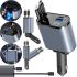 Super Fast Charge PT16 Car Charger with type c lightning voltmeter 4 in 1 120 W FM Transmitter, Car cigarette lighter Modulator