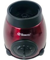 Кухонный блендер с кофемолкой Domotec MS-6611 3 в 1 на 1.5л 1000W стационарная кофемолка 3 скорости с измельчителем и стеклянной чашей Красная