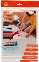 Vacuum bags 80x120 cm for compact storage with a vacuum cleaner valve, reusable transparent bags for packing clothes