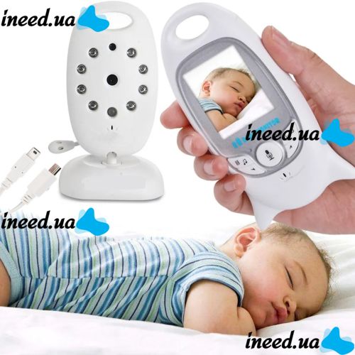 Smart Baby VB601 Wireless Baby Monitor with 2 Inch Screen, Rechargeable Color Night Vision Camera with Two-way Communication and Thermometer VB-601