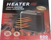 Портативный мини обогреватель в розетку Handy Heater NFJ-08 800W электрический настенный тепловентилятор с дисплеем и пультом от сети AND 032 Черный