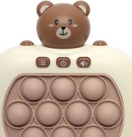 Детская игрушка головоломка Pop It Baby Bear интерактивная электронная приставка антистресс поп ит для снятия стресса на батарейках от 3-х лет