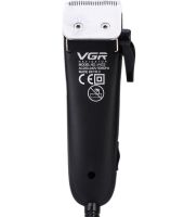 A set of two VGR V-023 2-in-1 rechargeable hair and beard clippers, a wired trimmer with a set of removable attachments in the V023 bag