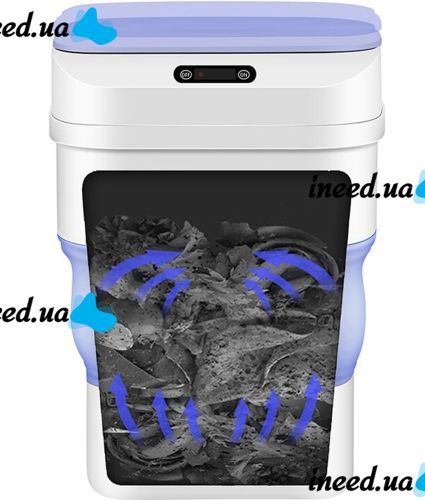 Trash Can with Sensor Lid ZSW-L11 8L Automatic Smart Trash Can, Folding Trash Can with Smart Sensor for Kitchen White