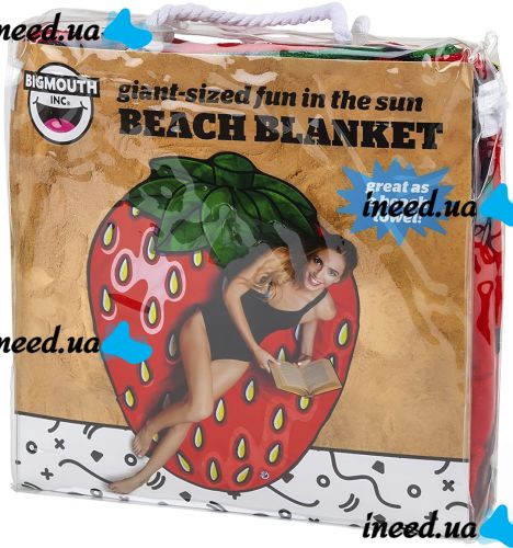 Bigmouth Beach Blanket Strawberry YX0012 3D Beach Blanket Lint Free Beach Mat 152x122cm Picnic and Beach Towel Strawberry