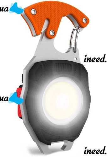 Светодиодный фонарик брелок для ключей с поджигом Keychain Light W5147 ручной мультитул, мини светильник с прикуривателем, отверткой и карабином USB
