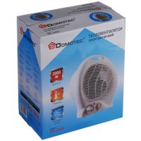 Электрический тепловентилятор Domotec MS-5902 2000W дуйка 3 режима с ручкой, напольный обогреватель Домотек MS5902 2000 Вт на 22 кв.м. Белый