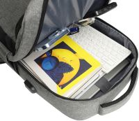 Городской молодежный оксфордский рюкзак Bag BG-40 Серый для ноутбука 15,6" дюйма универсальный мужской с USB и портом для наушников 42Х28 см BG40
