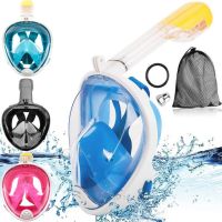 Полнолицевая маска L/XL для подводного плавания Free EasyBreath с креплением для камеры GoPro, панорамная маска для снорклинга, ныряния Easy Breath