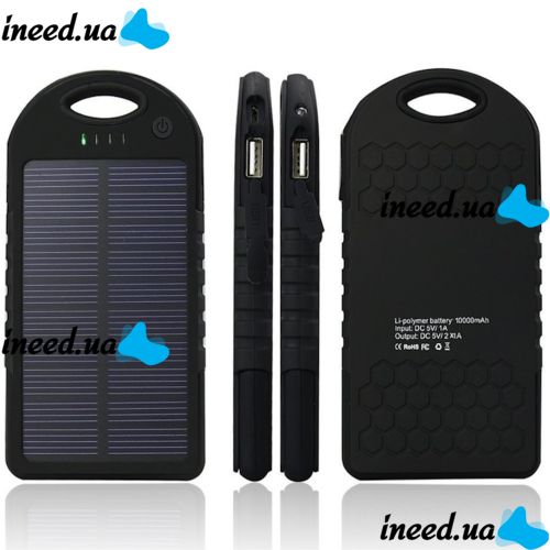 Портативний зарядний пристрій Power Bank Solar Charger JS-3 50000 mAh повербанк c карабіном на сонячній батареї, зовнішній акумулятор 50000 маг