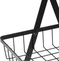 Металлическая двухярусная корзина подставка Fruit Storage Rack Z12-B21 для хранения фруктов и овощей, Настольная этажерка фруктовница на 2 яруса