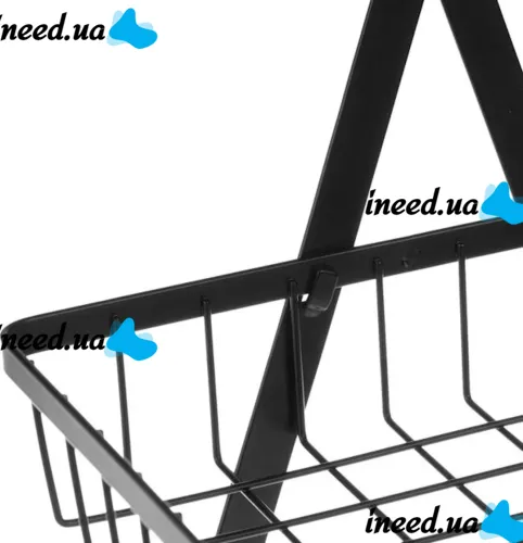 Металлическая двухярусная корзина подставка Fruit Storage Rack Z12-B21 для хранения фруктов и овощей, Настольная этажерка фруктовница на 2 яруса