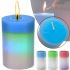 Decorative Wax Candle Chameleon Candled Magic EL-2327 with RGB Backlight of 7 colors with real fire, A magic LED candle that changes the light