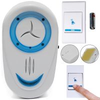 Дверной звонок Luckarm Intelligent 8853 беспроводная кнопка на батарейках, передатчик сигнала и приемник на 32 мелодий для входной двери до 150 м