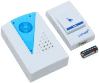 Дверной звонок Luckarm Intelligent D006 от розетки 220V беспроводная кнопка передатчик сигнала и приемник от сети на 38 мелодий для входной двери до 100 м