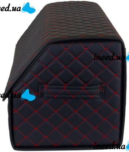 Folding organizer in the trunk EVAtech ECO MAG-740 L 65x30x30 cm folding bag eco leather valise with 3 compartments for storage in the car Black