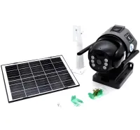 Уличная IP камера видеонаблюдения Solar Camera TD35 4G Wifi поворотная видеокамера с тремя линзами и удаленным доступом от солнечной панели TD35-4G