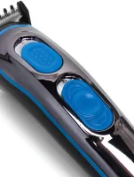 Gemei GM-587 cordless hair trimmer is a professional cordless beard and mustache trimmer with interchangeable attachments.