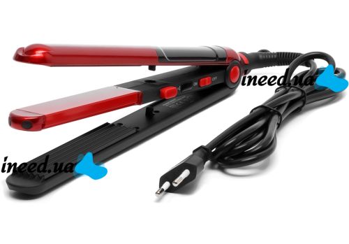 Плойка щипцы для укладки Domotec MS-4909 2 в 1 утюжок гофре для выпрямления и объема волос, керамический прибор для выравнивания MS4909 Красный