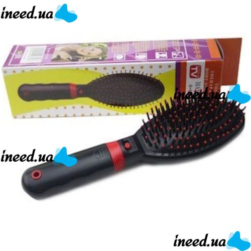 Electric Massage Comb Massage Hair Brush RM-709 for straightening hair, Vibrating Massager Comb for any type of hair Black