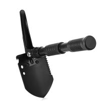Tourist folding sapper shovel Tramp TR-55, pick, saw, opener with compass 5 in 1 made of steel, Black, tactical, car in a case