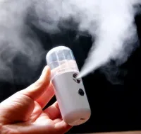 Ultrasonic Rechargeable Humidifier for Facial Skin Nano Mist Soraver with Backlight, Nano Sprayer with 30 ml Water Tank