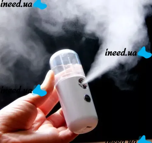 Ultrasonic Rechargeable Humidifier for Facial Skin Nano Mist Soraver with Backlight, Nano Sprayer with 30 ml Water Tank