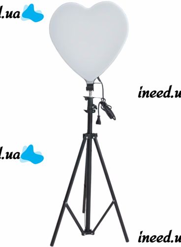 Светодиодная лампа для фото в виде Сердца LED Light RL-500 30x49 см без штатива для фото и видео, Студийная селфи лампа видеосвет 3 режима с пультом