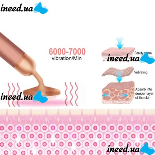 Вибромассажер роллер для лица Flawless Contour массажный ролик с двумя насадками на батарейках, электрический массажер для массажа, ролик-массажер