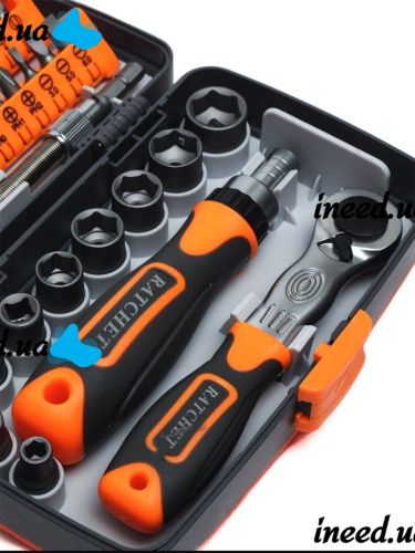Набор отверток с трещоткой Torx Ratchet GS227 68 в 1 ручной комплект инструментов с храповым механизмом, битами и насадками в пластиковом кейсе