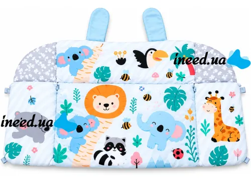 Детский развивающий коврик Ricokids Rabbit FK-2946 3в1 интерактивный манеж с мягкими бортиками, сухой бассейн с игрушками шариками для новорожденных