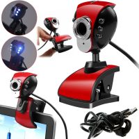 Веб камера с микрофоном Digital HD Camera DG-899 1280х720 универсальная внешняя USB веб-камера на прищепке для ПК компьютера и ноутбука Красная