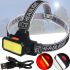 Battery-powered Flashlight Bailong BL-5120 70 COB LED with White and Red Light, LED Flashlight with Head Mount 6 Modes Black