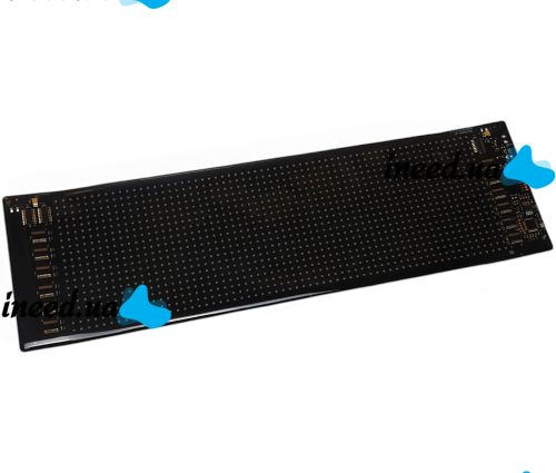 Гибкий экран Matrix Panel JTPD-03-011 9.2х37.4 см 16х64 LED светодиодная рекламная RGB лента в авто, бегущая строка с пультом и Bluetooth WiFi