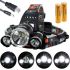 Bailong RJ-3000 T6 3 Led Bailong RJ-3000 T6 3 in 1 LED Triple Cordless RJ3000 Head Mounted Flashlight