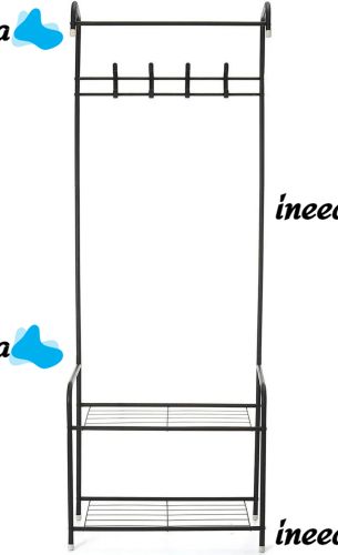 Outdoor clothes rack Corridor Rack 170X35 cm mobile vertical storage rack with shoe shelves, rack hanger in the hallway