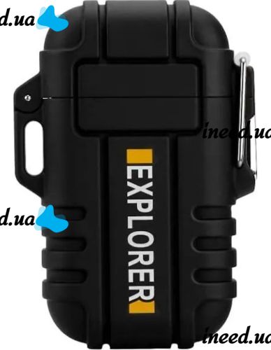 Электроимпульсная дуговая выдвижная зажигалка Explorer F13 две дуги от USB, Аккумуляторная электрозажигалка с защитой от ветра и пламенной дугой