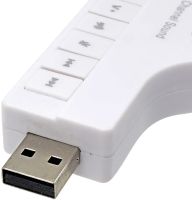 Зовнішня звукова карта USB 8.1 Piano зовнішній звуковий адаптер для ноутбука і ПК комп'ютера, Аудіокарта юсб з кнопками управління 8.3х4.3 см