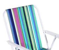 Folding chair AMF Picnic CCS022 with armrests camping striped, oxford, folding chair 1215, camping, for picnic, Striped
