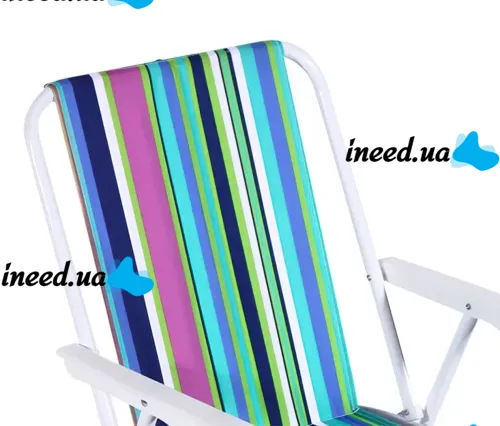Folding chair AMF Picnic CCS022 with armrests camping striped, oxford, folding chair 1215, camping, for picnic, Striped