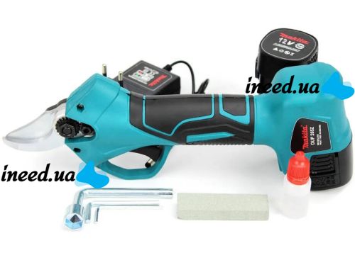 Аккумуляторный электросекатор Makita DUP265Z 12V 5AH Li-Ion садовый секатор для обрезки веток и деревьев с 2 аккумуляторами в кейсе 12В