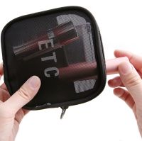 Сетчатая дорожная мини косметичка чехол ETC XL-1013 для хранения косметики и мелочей, женская сумка органайзер Travel Cosmetic Pouch на молнии