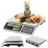 Smart DT-809 24x35 cm electronic trading scales with a load of up to 50 kg, Rechargeable desktop scales for trading with a price counter and calculator