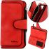 Women's suede wallet Baellerry Forever N2345 Red women's purse, clutch with 10 compartments for storing bills and small change 19x10.5 cm Red