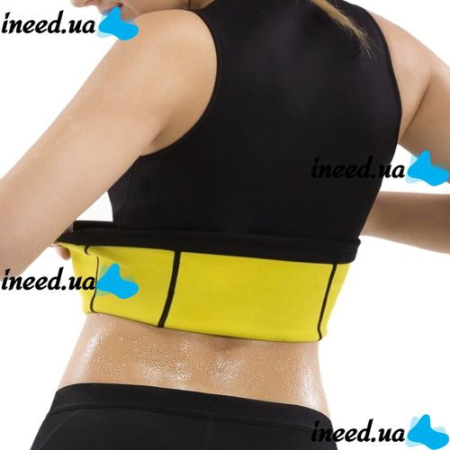 Корректирующая майка сауна Hot Shapers для похудения унисекс высокий вырез неопреновая утягивающая майка-сауна Хот Шейперс, жиросжигатель для живота