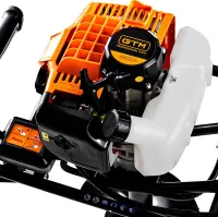 Бензиновый двухтактный мотобур GTM AG52H-D 52 см3 со шнеком для бурения земли, грунта и ям, земляной бензобур для сверления отверстий 52CC MD9680